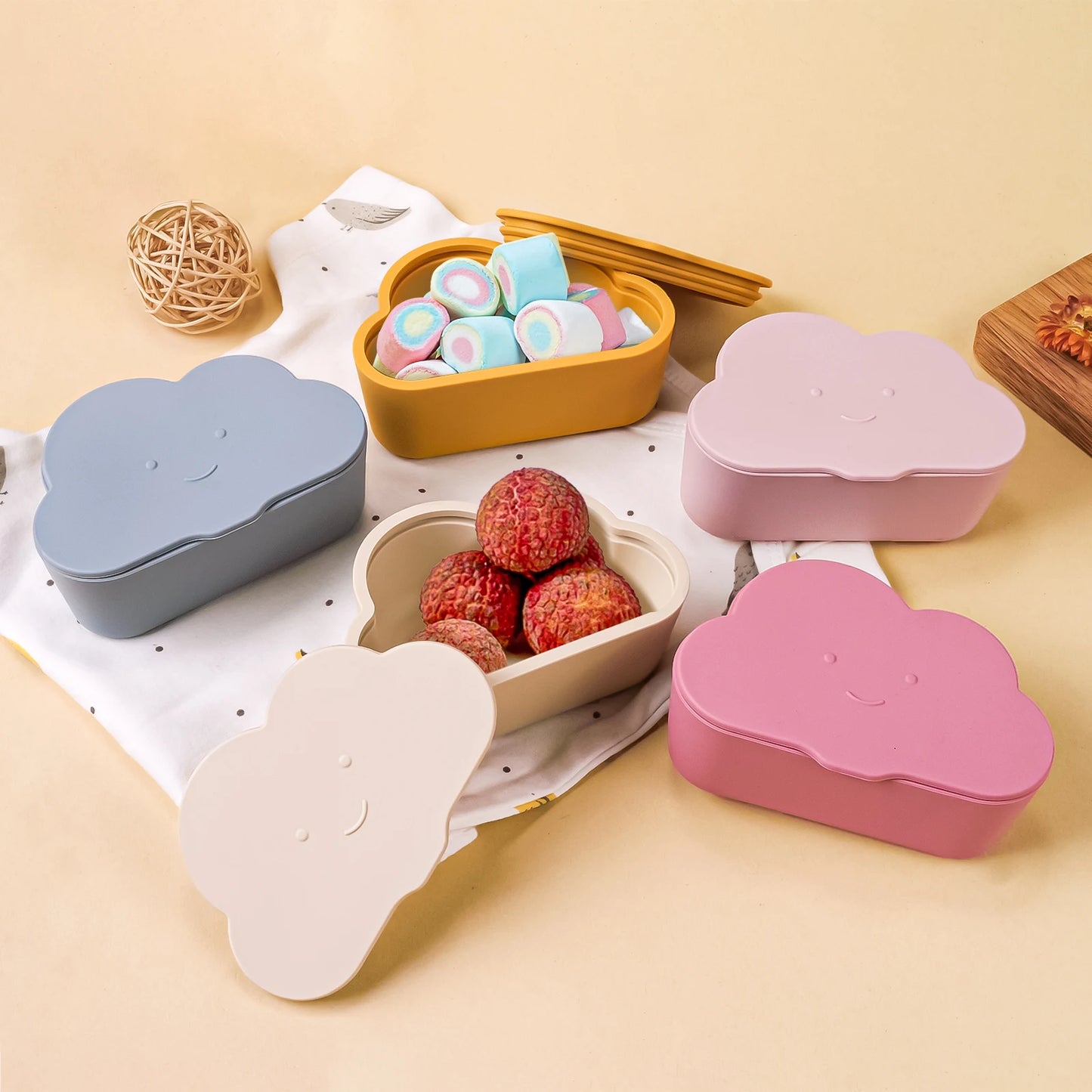 BPA Free Silicone Baby Lunch Box with Lid