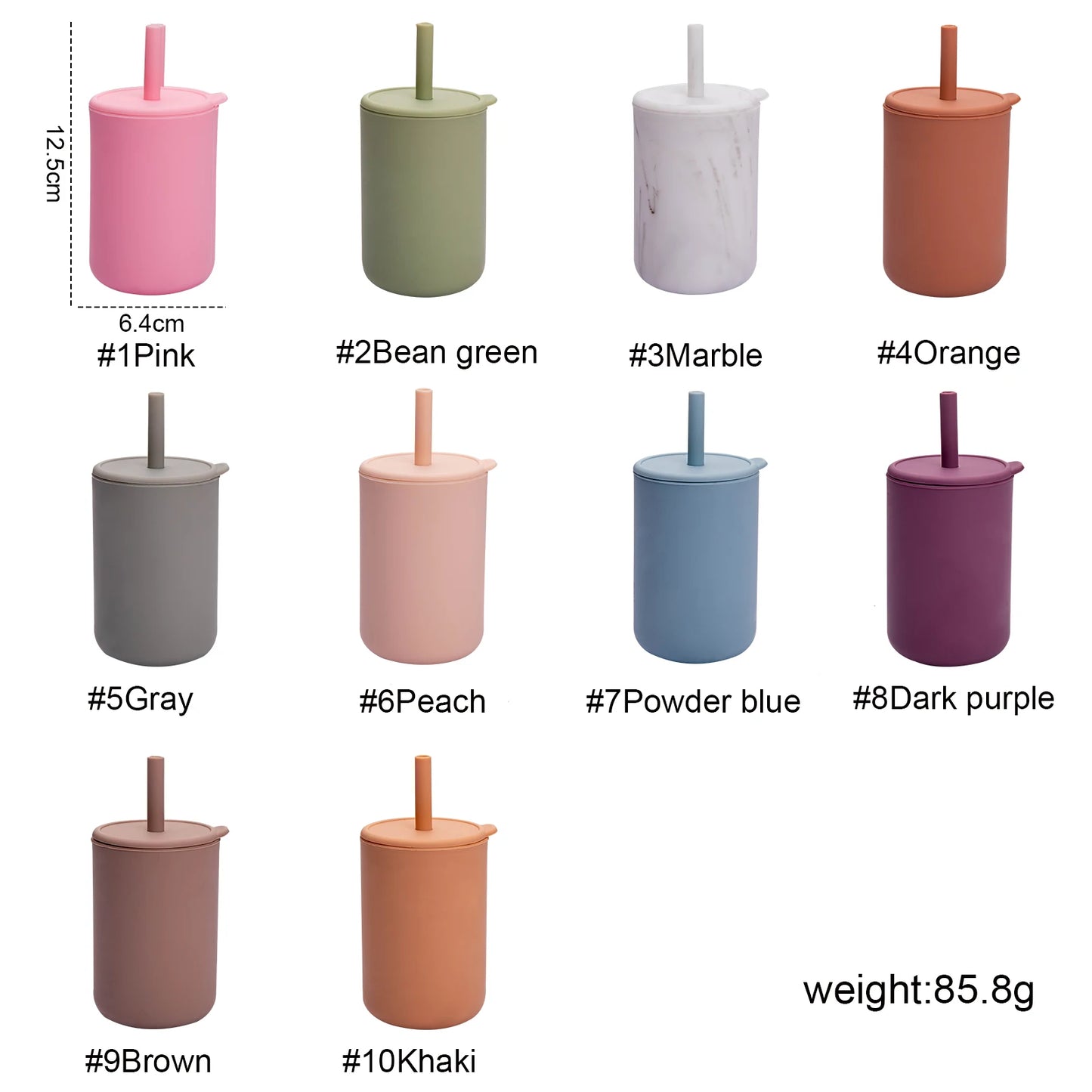 BPA Free Baby Silicone Cups