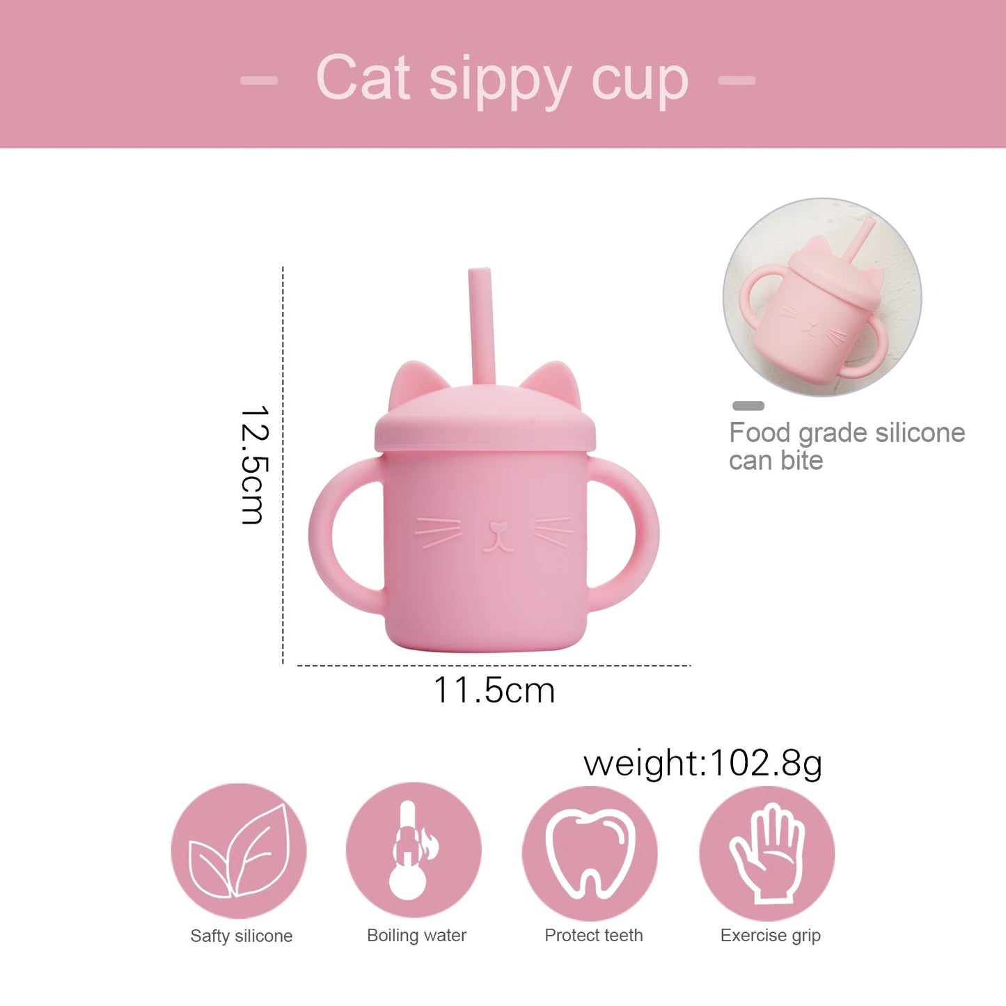 BPA Free Baby Silicone Cups
