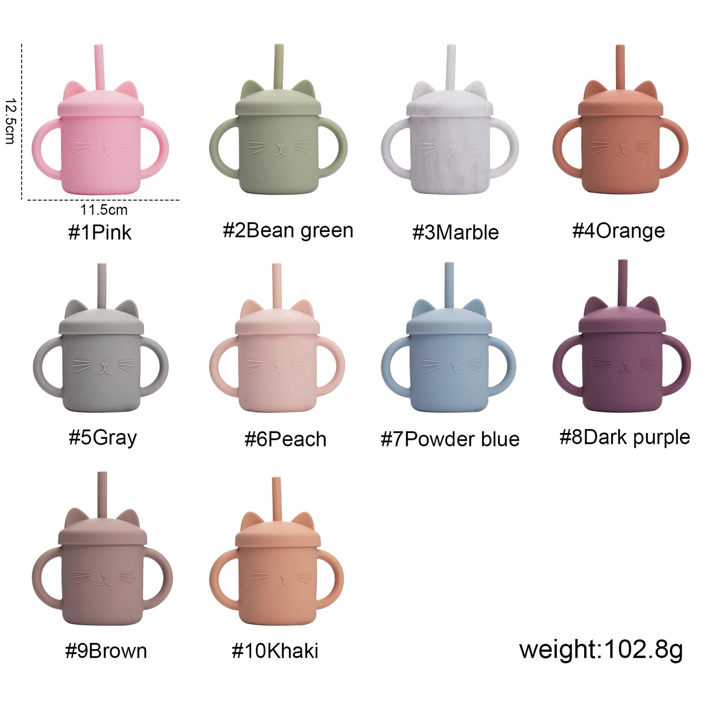 BPA Free Baby Silicone Cups